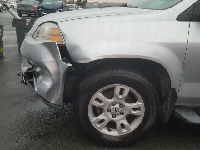 2HNYD18925H544724 - 2005 ACURA MDX TOURIN SILVER photo 9