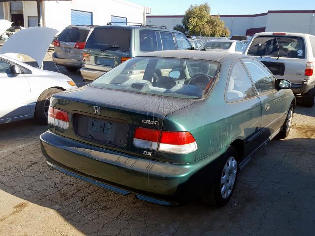 1HGEJ6126XL070795 - 1999 HONDA CIVIC DX GREEN photo 4