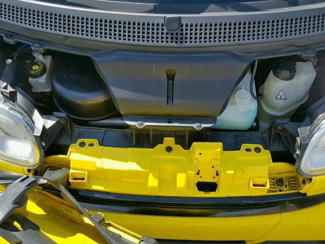 WMEEJ31X48K202602 - 2008 SMART FORTWO PUR YELLOW photo 7