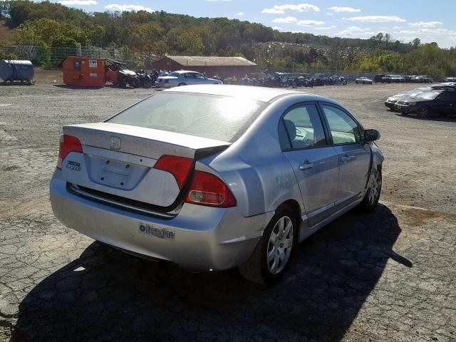 2HGFA15568H347083 - 2008 HONDA CIVIC LX SILVER photo 4