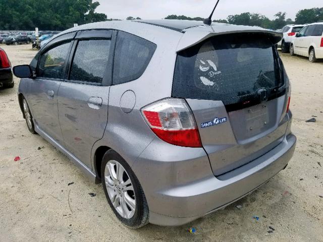 JHMGE884X9S001808 - 2009 HONDA FIT SPORT SILVER photo 3