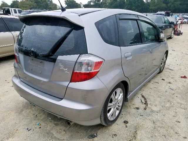 JHMGE884X9S001808 - 2009 HONDA FIT SPORT SILVER photo 4