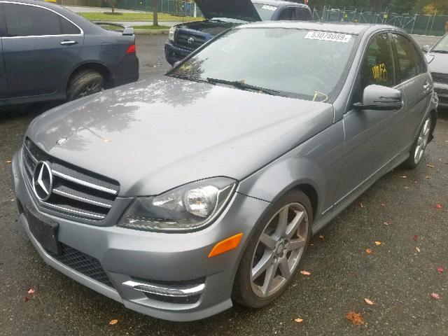 WDDGF4HB8EA960233 - 2014 MERCEDES-BENZ C 250 GRAY photo 2