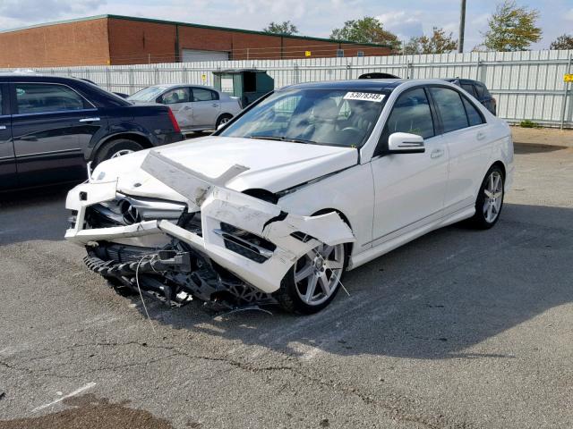 WDDGF4HB6DA806487 - 2013 MERCEDES-BENZ C 250 WHITE photo 2