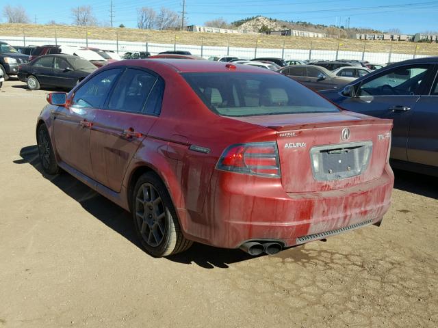 19UUA76577A018995 - 2007 ACURA TL TYPE S RED photo 3