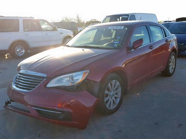 1C3CCBBB0DN699853 - 2013 CHRYSLER 200 TOURIN RED photo 2