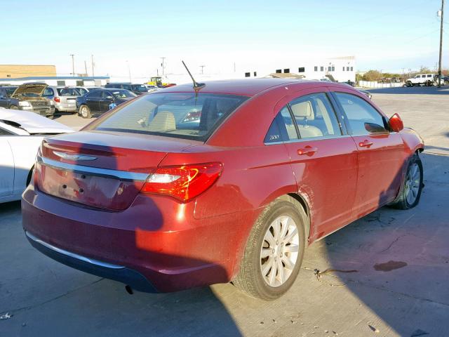 1C3CCBBB0DN699853 - 2013 CHRYSLER 200 TOURIN RED photo 4