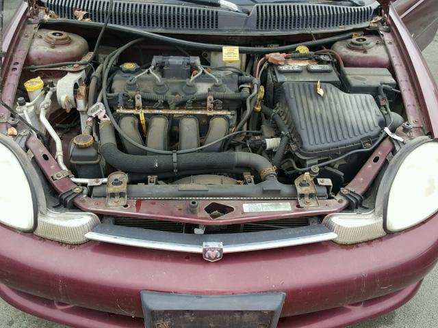 1B3ES46C31D268240 - 2001 DODGE NEON SE MAROON photo 7