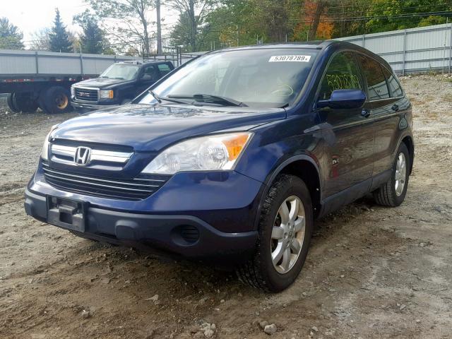 JHLRE48757C093157 - 2007 HONDA CR-V EXL BLUE photo 2