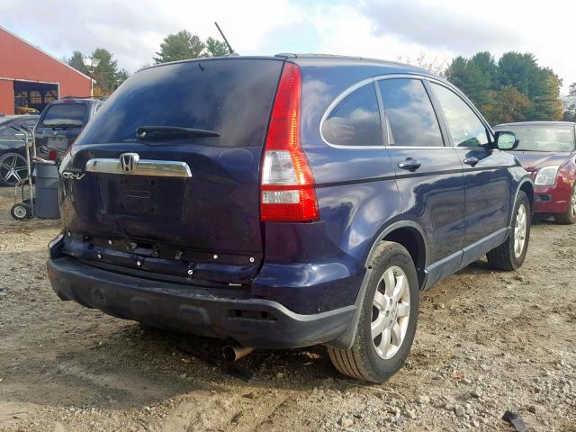 JHLRE48757C093157 - 2007 HONDA CR-V EXL BLUE photo 4