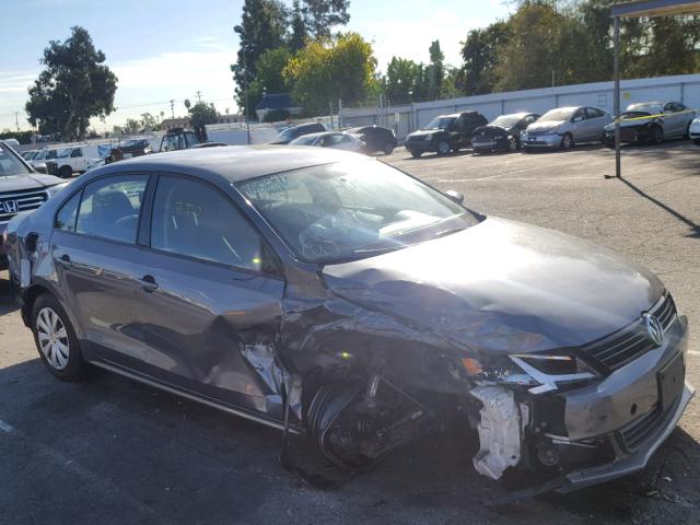 3VW2K7AJ8CM464462 - 2012 VOLKSWAGEN JETTA BASE GRAY photo 1