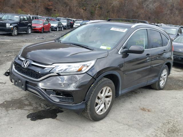 2HKRM4H7XFH625814 - 2015 HONDA CR-V EXL BROWN photo 2