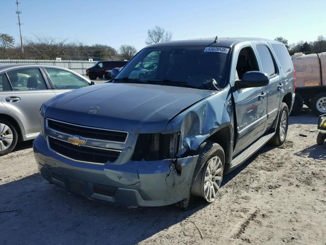 1GNFK13579R105720 - 2009 CHEVROLET TAHOE HYBR BLUE photo 2