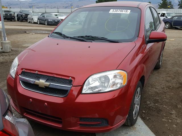 KL1TD5DE9BB114579 - 2011 CHEVROLET AVEO LS RED photo 2