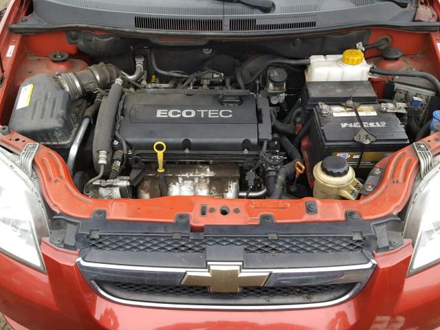 KL1TD5DE9BB114579 - 2011 CHEVROLET AVEO LS RED photo 7