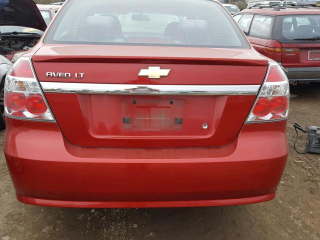 KL1TD5DE9BB114579 - 2011 CHEVROLET AVEO LS RED photo 9