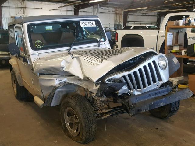 1J4FA39S52P770602 - 2002 JEEP WRANGLER / SILVER photo 1