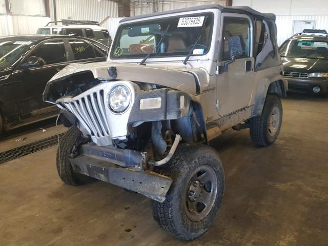 1J4FA39S52P770602 - 2002 JEEP WRANGLER / SILVER photo 2