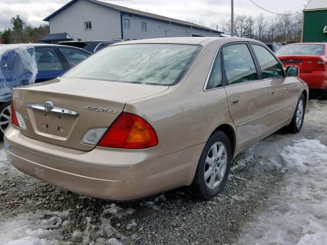 4T1BF28B41U157545 - 2001 TOYOTA AVALON XL GOLD photo 4