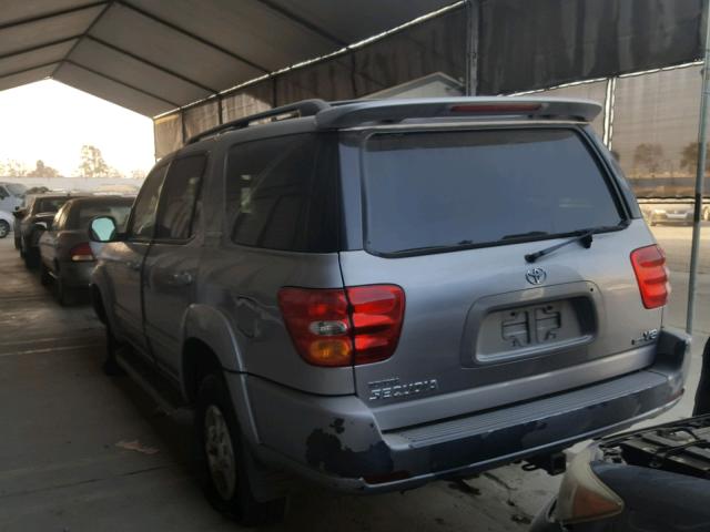 5TDZT38A61S039901 - 2001 TOYOTA SEQUOIA LI GRAY photo 3