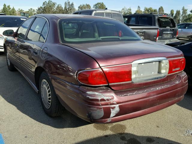 1G4HP52K144103528 - 2004 BUICK LESABRE CU BURGUNDY photo 3