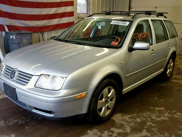 WVWSL61J64W062595 - 2004 VOLKSWAGEN JETTA GLS SILVER photo 2