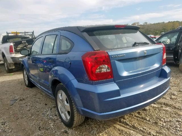 1B3HB48B67D596388 - 2007 DODGE CALIBER SX BLUE photo 3