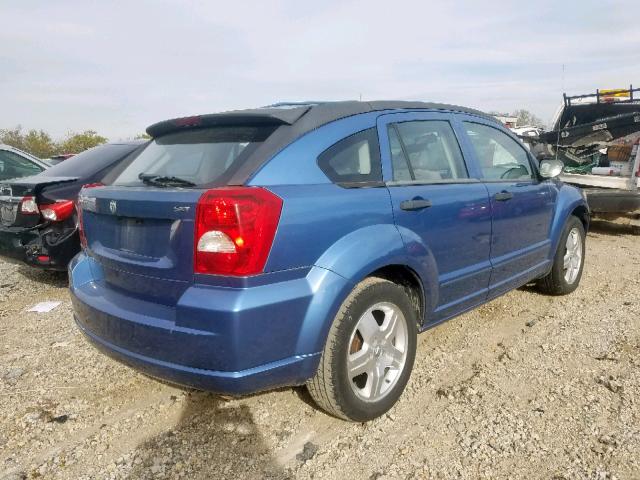 1B3HB48B67D596388 - 2007 DODGE CALIBER SX BLUE photo 4