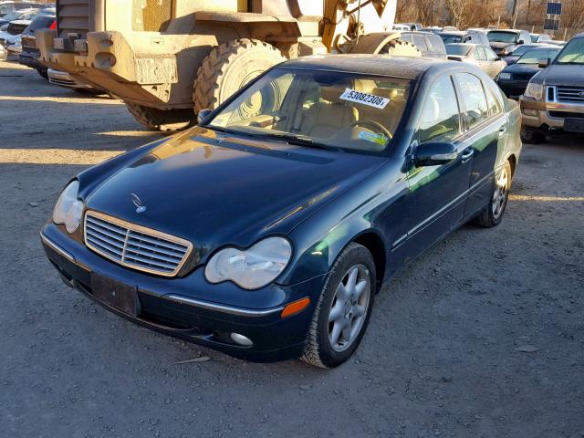 WDBRF61J23E010518 - 2003 MERCEDES-BENZ C 240 GREEN photo 2