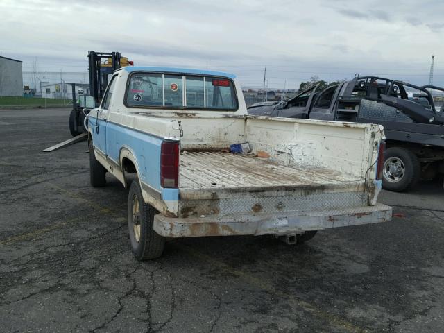 1FTHF2615DPA23235 - 1983 FORD F250 BLUE photo 3