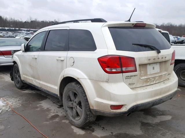 3D4PH1FG5BT562499 - 2011 DODGE JOURNEY MA WHITE photo 3