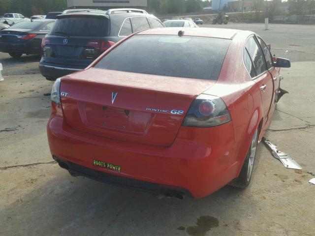 6G2EC57Y69L228674 - 2009 PONTIAC G8 GT RED photo 4