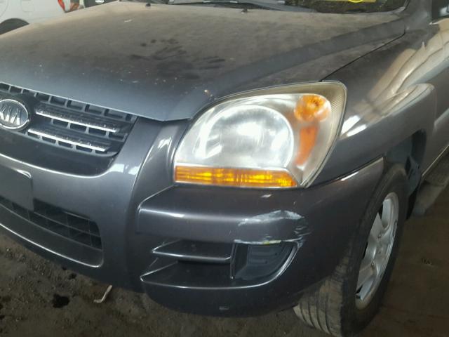 KNDJF724777450967 - 2007 KIA SPORTAGE L GRAY photo 9