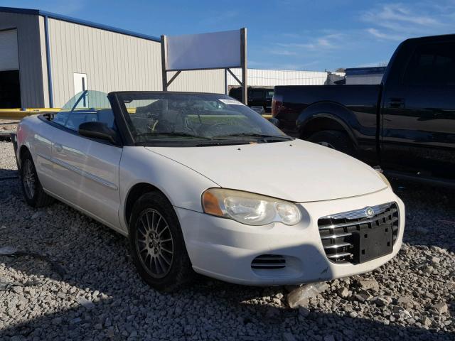 1C3EL45R54N281642 - 2004 CHRYSLER SEBRING LX WHITE photo 1