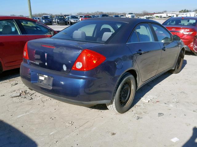 1G2ZF57B884266160 - 2008 PONTIAC G6 VALUE L BLUE photo 4