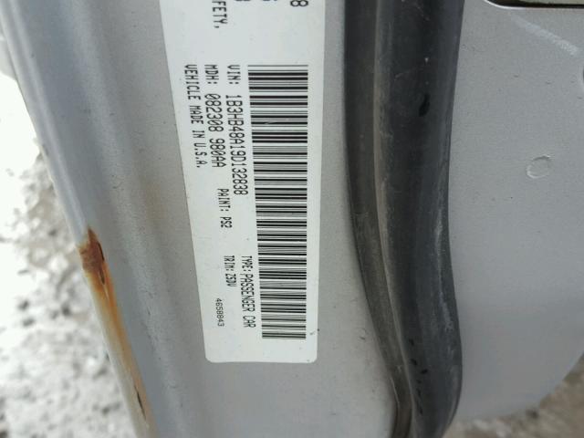 1B3HB48A19D132838 - 2009 DODGE CALIBER SX SILVER photo 10