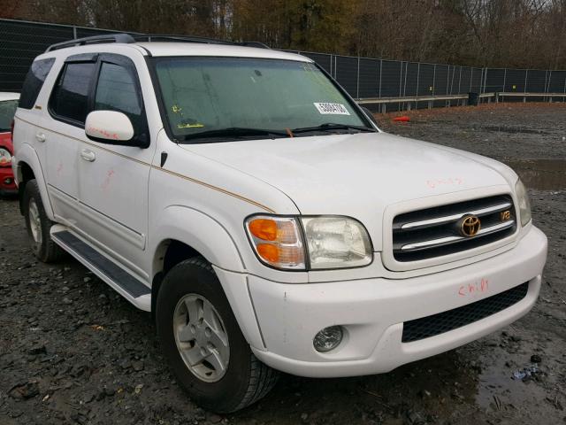 5TDBT48A71S056178 - 2001 TOYOTA SEQUOIA LI WHITE photo 1