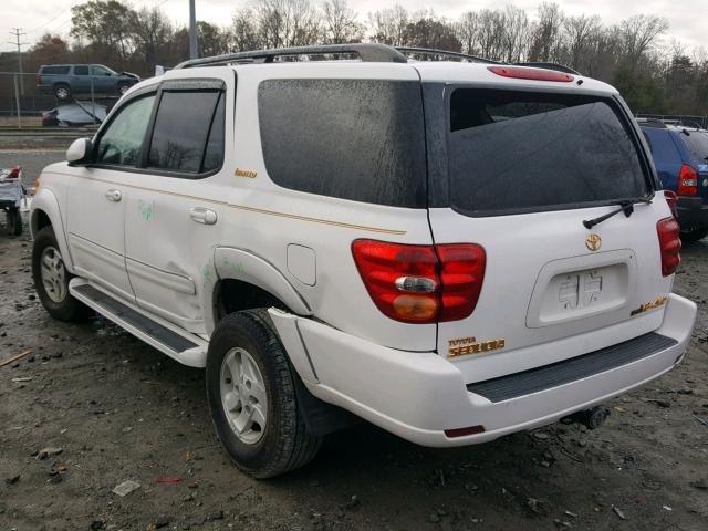 5TDBT48A71S056178 - 2001 TOYOTA SEQUOIA LI WHITE photo 3