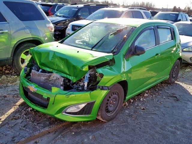 1G1JH6SB5E4236604 - 2014 CHEVROLET SONIC RS GREEN photo 2