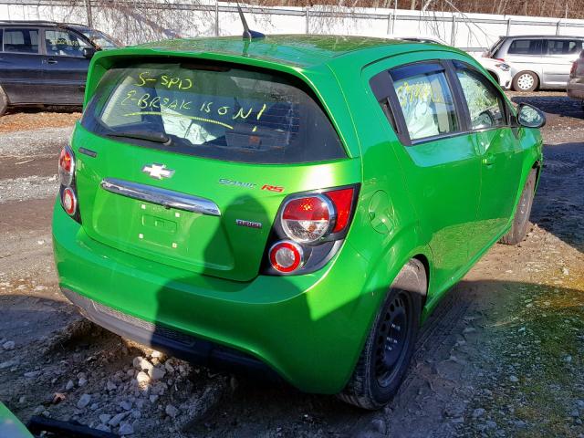 1G1JH6SB5E4236604 - 2014 CHEVROLET SONIC RS GREEN photo 4