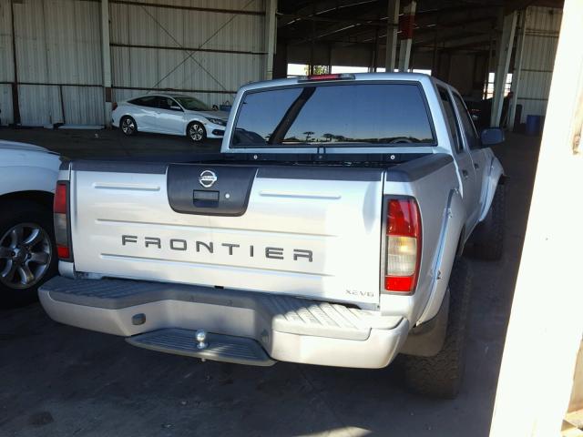 1N6ED27T64C425469 - 2004 NISSAN FRONTIER C SILVER photo 4