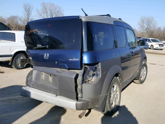 5J6YH17593L022319 - 2003 HONDA ELEMENT EX BLUE photo 4