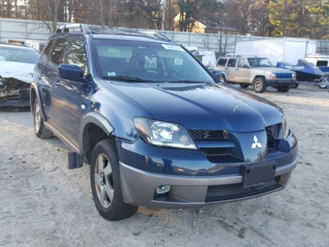 JA4LZ41F44U002761 - 2004 MITSUBISHI OUTLANDER BLUE photo 1