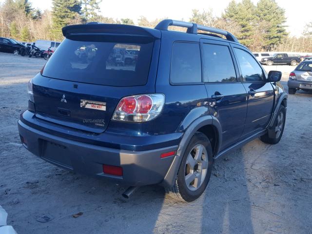 JA4LZ41F44U002761 - 2004 MITSUBISHI OUTLANDER BLUE photo 4