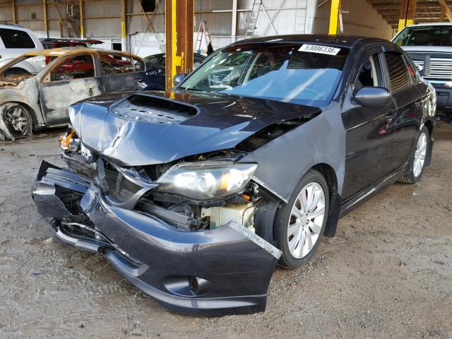 JF1GE75698H514678 - 2008 SUBARU IMPREZA WR GRAY photo 2