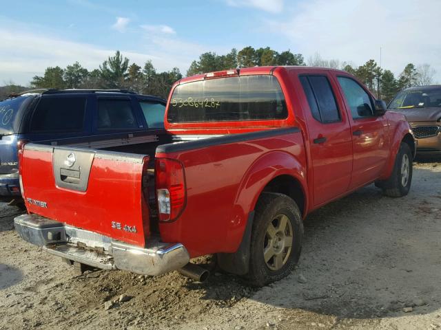 1N6AD07W95C445066 - 2005 NISSAN FRONTIER C RED photo 4