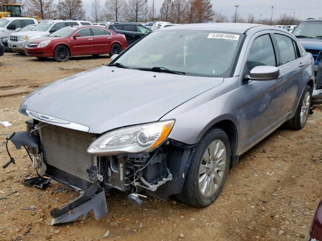 1C3CCBAB6DN640436 - 2013 CHRYSLER 200 LX GRAY photo 2