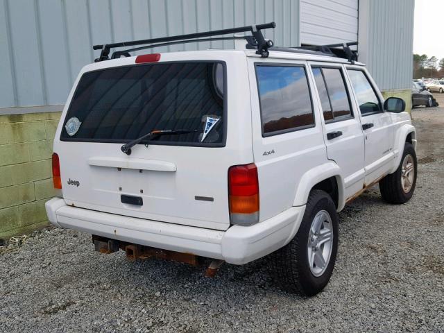 1J4FF58S21L594628 - 2001 JEEP CHEROKEE C WHITE photo 4