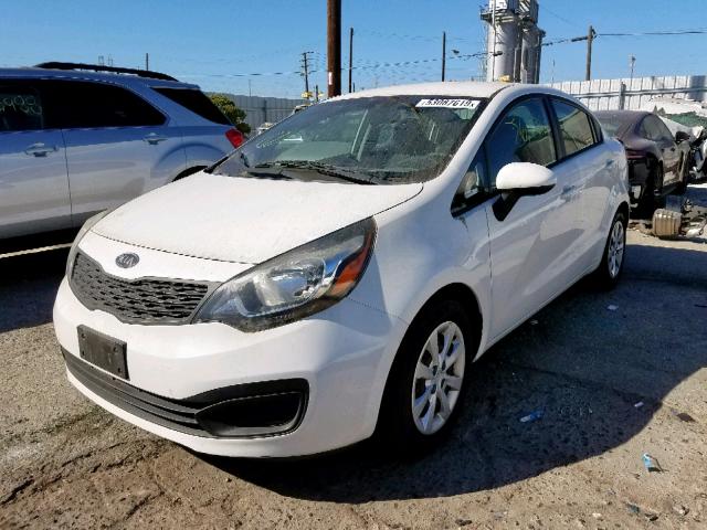 KNADM4A39C6044860 - 2012 KIA RIO LX WHITE photo 2