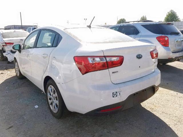 KNADM4A39C6044860 - 2012 KIA RIO LX WHITE photo 3